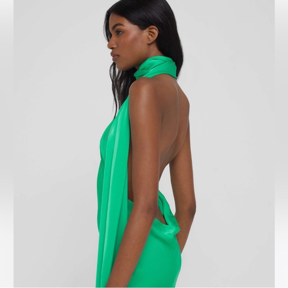 Elegant Rat & BoaGreen Halter Dress